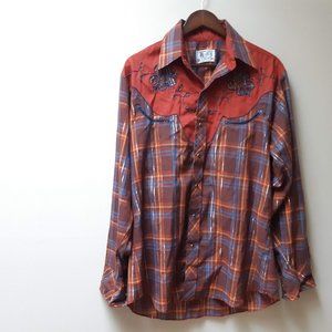 vintage western plaid shirt